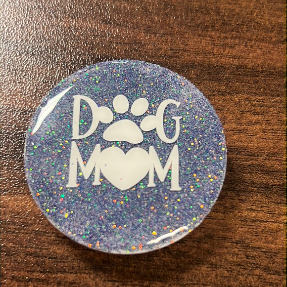 Purple Dog Mom Pop Socket
