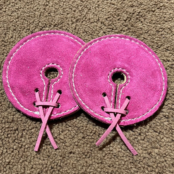 Pink Suede Leather Bit Guards