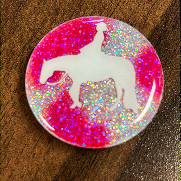 Pink/Silver Western Pleasure Pop Socket