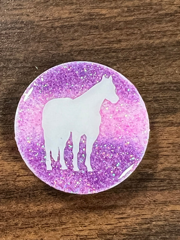 Purple/Pink Horse Pop Socket