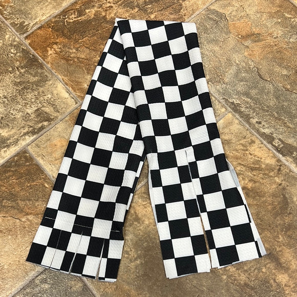 White/Black Checker Tail Bag