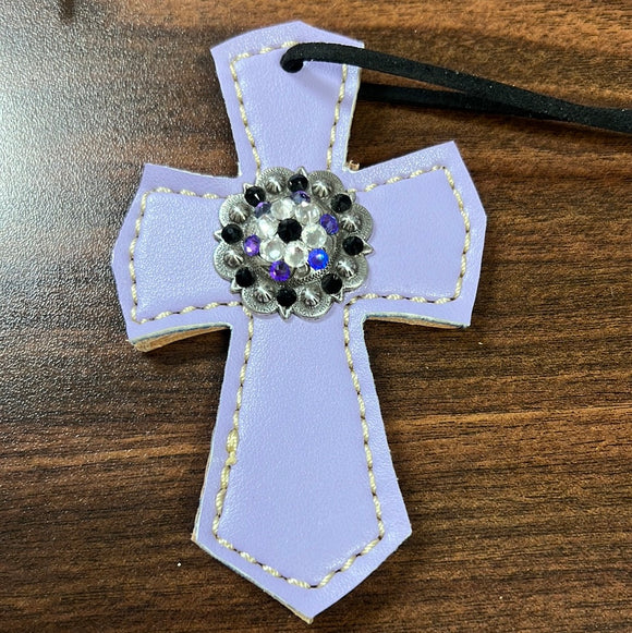 Lavender Saddle Cross