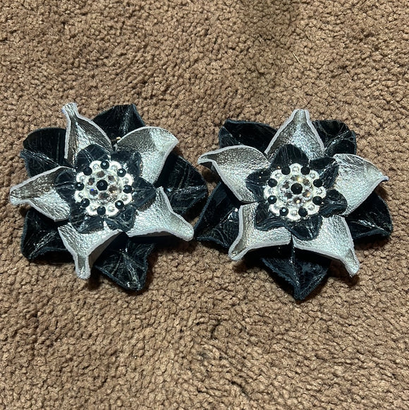 Black and Silver Flowers