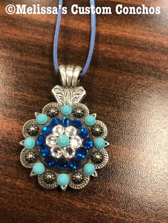 Capri Blue/Turquoise/Clear Necklace