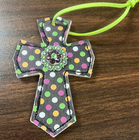 Polka Dot Saddle Cross