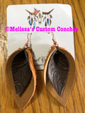 Magnolia Double Pinch Leather Earrings