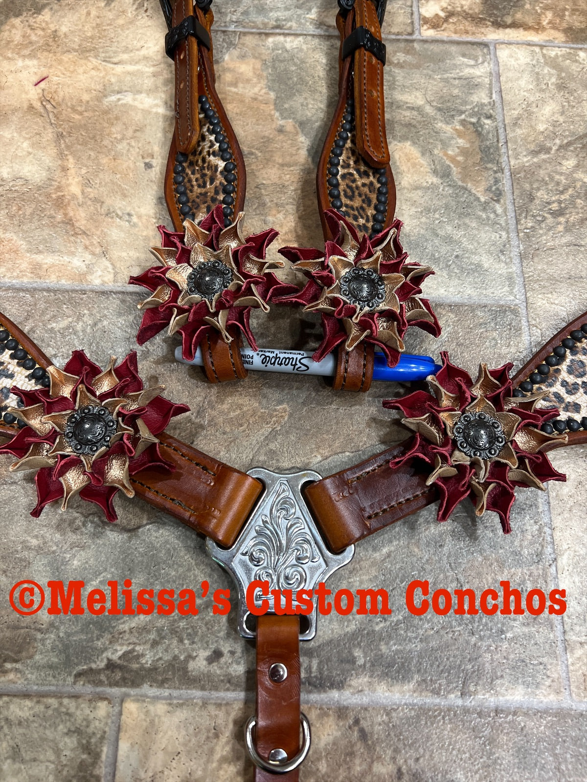 Black/Gold Driftwood Tack Set – Melissa's Custom Conchos