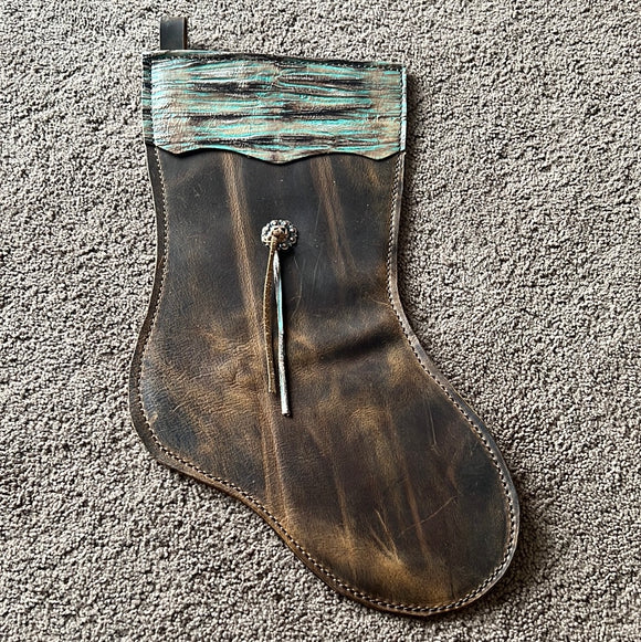 Leather Christmas stocking