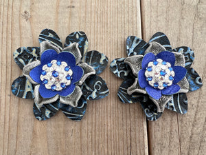 Blue and Silver Flowers