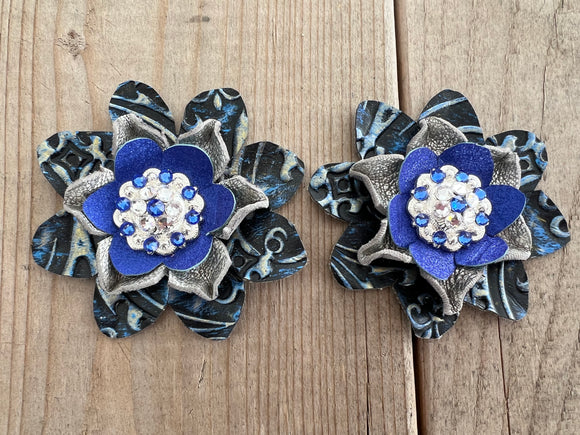 Blue and Silver Flowers