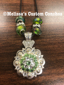 Peridot/Clear Necklace