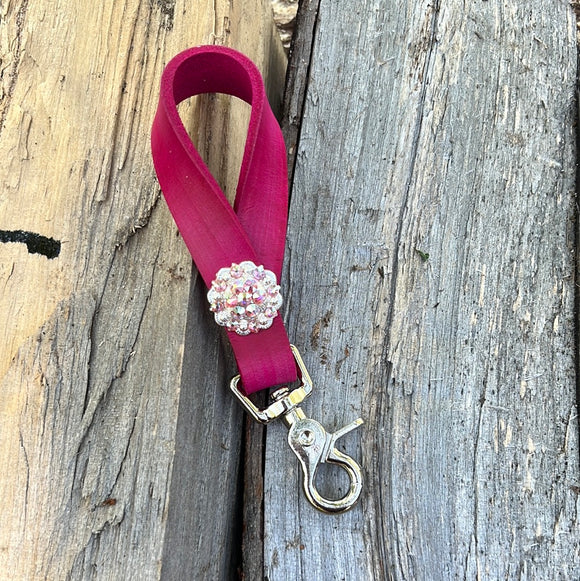 Pink Oil Tie Down Keeper with Rose AB