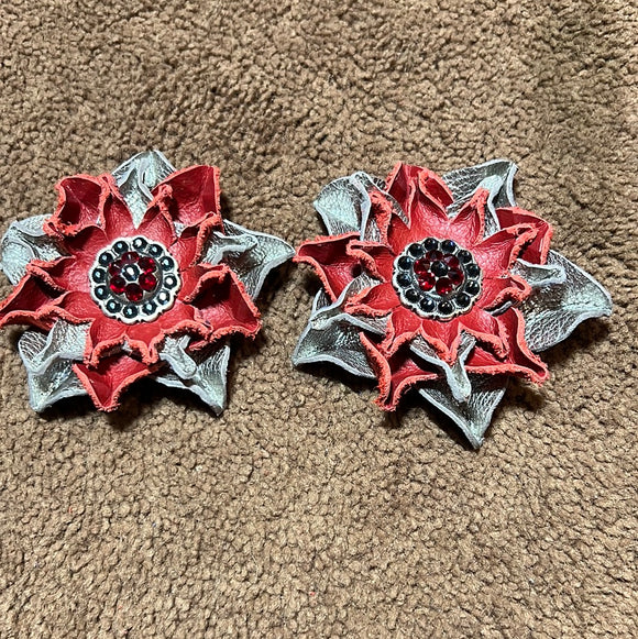Red and Silver Flowers