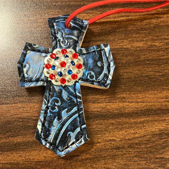 Red, White & Blue Saddle Cross