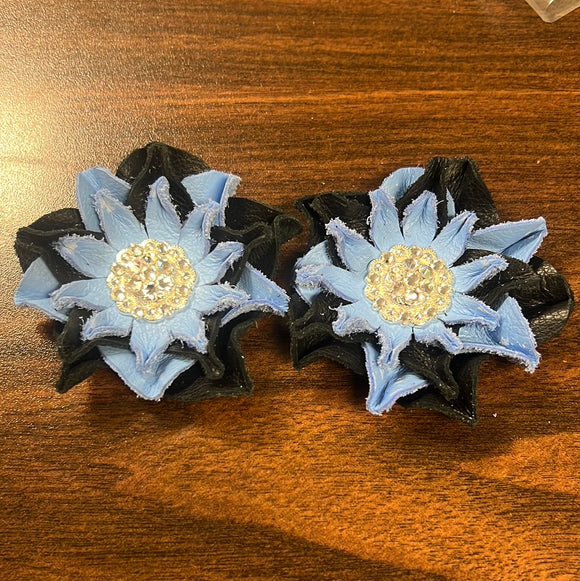 Black and Blue Flowers