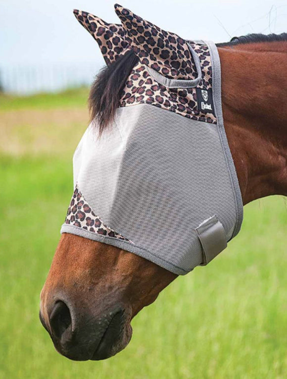 Cashel Fly Mask with ears - Cheetah