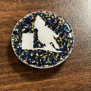 Blue/Gold Barrel Racer Pop Socket