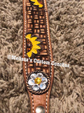 26 inch Leather Sunflower Collar