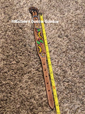 16 inch Leather Sunflower & Cactus Collar