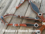 Gray and Black Tack set with bling