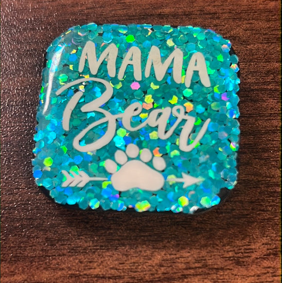 Turquoise Mama Bear Pop Socket