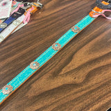 26 inch Turquoise Floral Collar